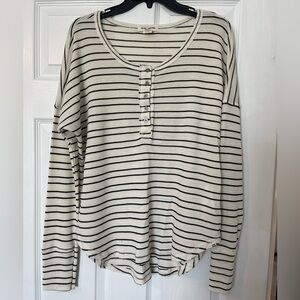 Billabong Women’s Striped Oversized Henley